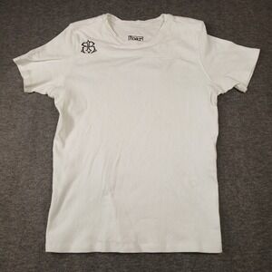 Roar T-Shirt Mens 2X Aiden White Ribbed Cotton Short Sleeve KL03414 EUC